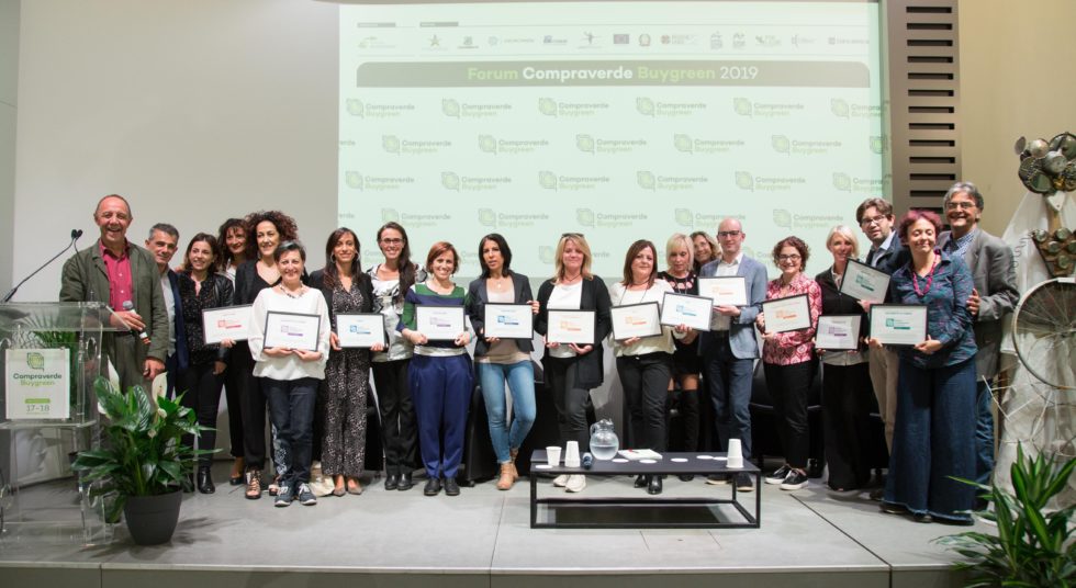 I premiati dell'edizione 2019 del Forum Compraverde Buygreen